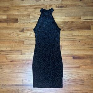 Fashion Nova Black Sleeveless Halter Bodycon Dress